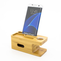 Bambus-Dockingstation für Samsung S8 und Apple Smartwatch